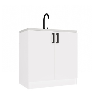 Szafka pod zlew 80 cm KUCH-1805-BIEL-MAT-80
