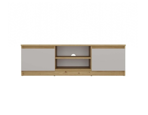 Szafka rtv stojąca 120cm RTV-501-ART-KASZ dąb artisan i kaszmir - zamknięte fronty.