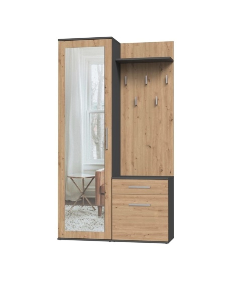 Duża garderoba GAR-104-ANT-ART w półprofilu – elegancka prezentacja.
