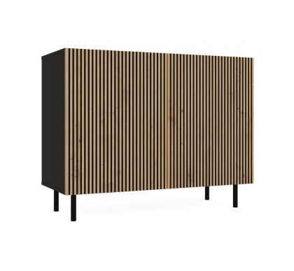 Komoda dwudrzwiowa KOM-922-ART-CZERN-LAM
