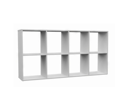 Regał 2x4 biały komorowy RE-1409-BIEL-MAT
