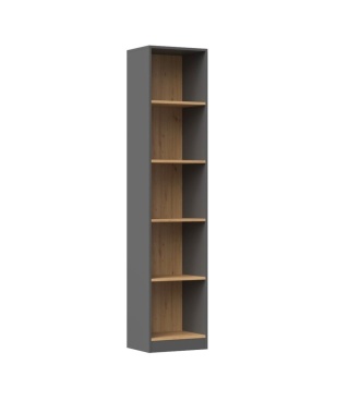 Regał 40 cm antracyt - dąb artisan RE-1401-ANT-ART
