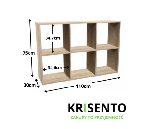 Wymiary regału dwustronnego RE-1408-SON.