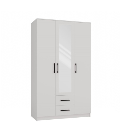 Szafa 3 drzwiowa biała 120 cm SZAF-1005-L-BIEL-MAT