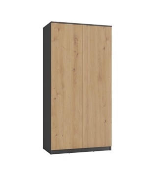 Szafa 90 cm antracyt - dąb artisan SZAF-1002-ANT-ART