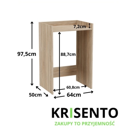 Wymiary szafki nad pralkę LAZ-1301-SON.