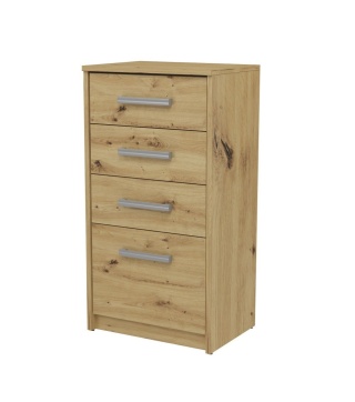 KOMODA Z 4 SZUFLADAMI DO SALONU OTIS 4S DĄB ARTISAN