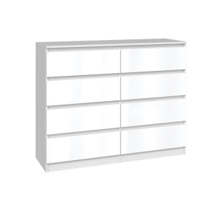 Komoda biała połysk 120 cm KOM-907-BIEL-POŁ