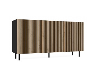 Komoda czarna lamele KOM-924-ART-CZERN-LAM