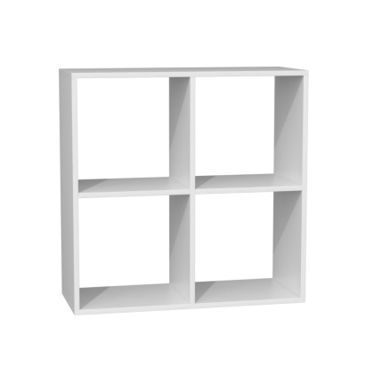 Regał 2x2 komorowy biały RE-1407-BIEL-MAT