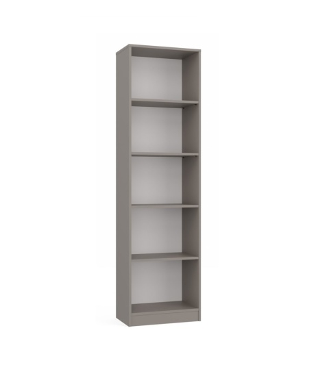 Otwarty regał 50 cm szerokości RE-1402-GLI widoczny w półprofilu.
