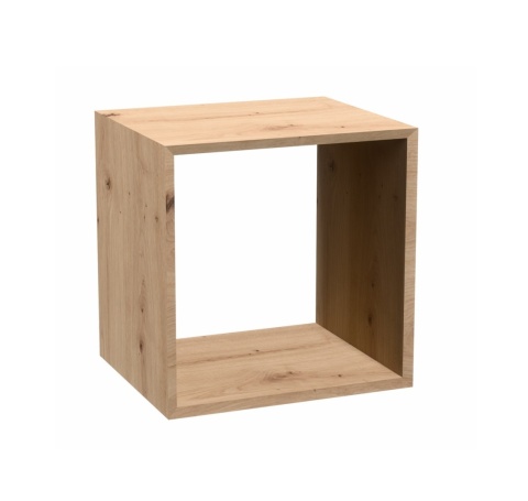 Wkład do regału w kolorze dąb artisan RE-1406-ART widoczny w półprofilu.
