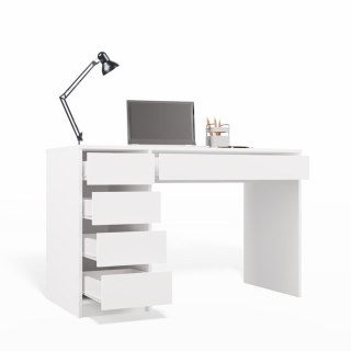 Biurko białe z szufladami BIUR-734-BIEL-MAT