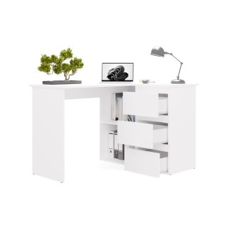 Biurko w kształcie litery L BIUR-736-BIEL-MAT-P