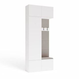 Szafa na korytarz z siedziskiem GAR-108-1W-1S-BIEL-MAT