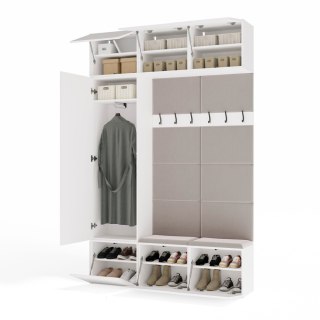 Nowoczesne meble do przedpokoju GAR-108-2W-1S-BIEL-MAT
