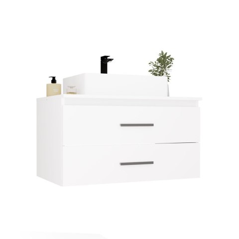 Szafka z umywalką 80 cm LAZ-1327-BIEL-MAT-80+UMY