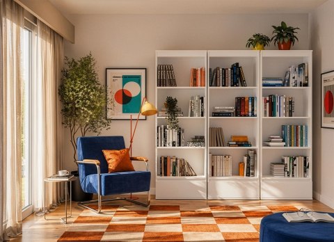 Biblioteczka regał na książki RE-1446-BIEL-MAT