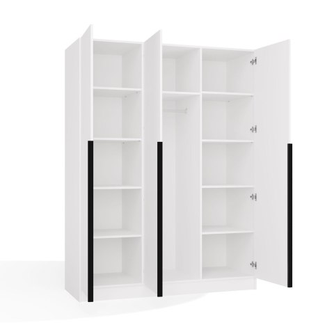 Biała szafa na ubrania SZAF-1020-BIEL-MAT-CU-150CM