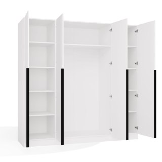 Duża szafa na ubrania SZAF-1020-BIEL-MAT-CU-200CM