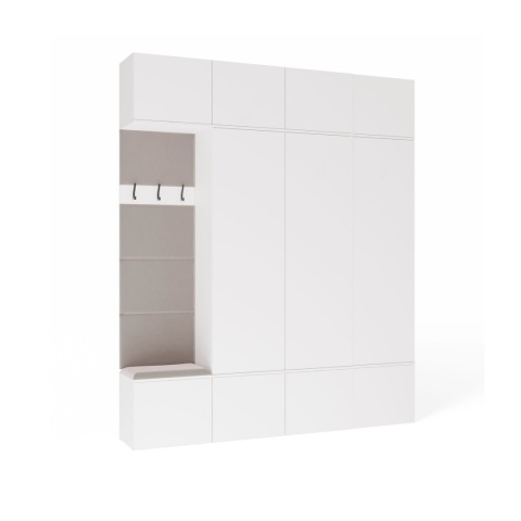 Zabudowa przedpokoju GAR-108-1W-3S-BIEL-MAT