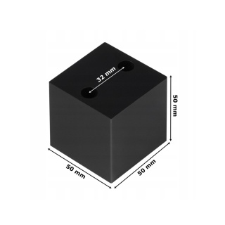 Stopka Meblowa Kwadratowa 50x50x50mm Czerń Mat