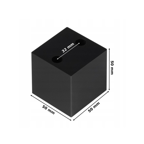 Stopka Meblowa Kwadratowa 50x50x50mm Czerń Mat