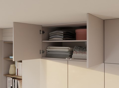 Wysoka szafka do przedpokoju z nadstawką SZAF-1020-NADST-KASZ-CU-200CM