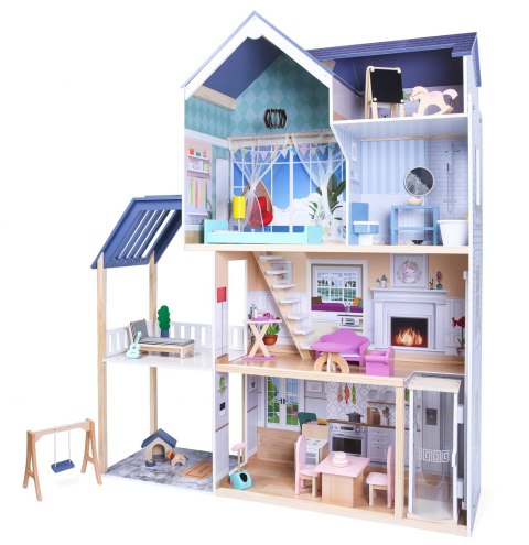 Domek Dla Lalek XXL Rezydencja Maya 139cm + 28 Akcesoriów