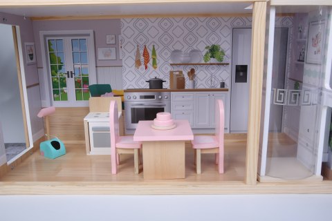 Domek Dla Lalek XXL Rezydencja Maya 139cm + 28 Akcesoriów