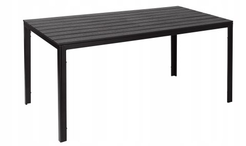 Stół Ogrodowy Cateringowy Prostokątny 156 x 78cm Czarny