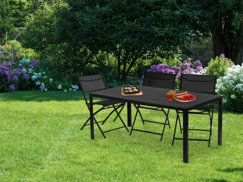 Stół Ogrodowy Cateringowy Prostokątny 156 x 78cm Czarny