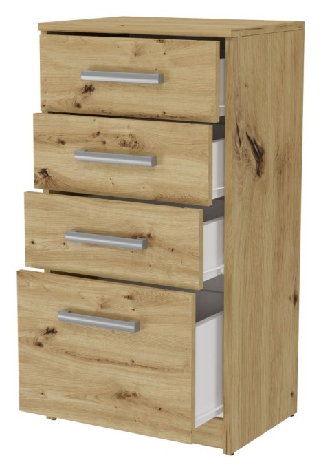 KOMODA Z 4 SZUFLADAMI DO SALONU OTIS 4S DĄB ARTISAN