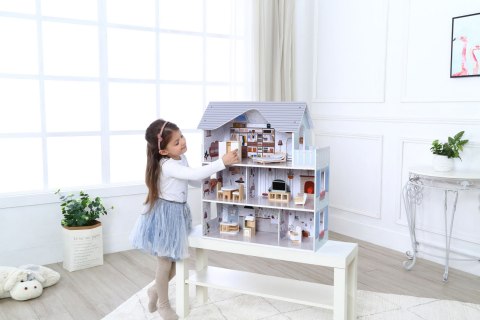 Drewniany Domek Dla Lalek z Meblami Rezydencja Emma 70cm
