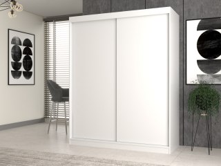 Szafa przesuwna bez lustra 160cm SZAF-1017-BIEL-MAT