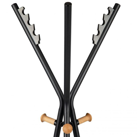 Wieszak Stojący Trójramienny Na Ubrania z Półką