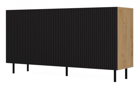 Elegancka komoda KOM-924-ART-CZERN w półprofilu – stylowa prezentacja.