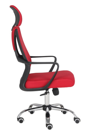 Fotel biurowy z siatki FOT-402-CZERWO