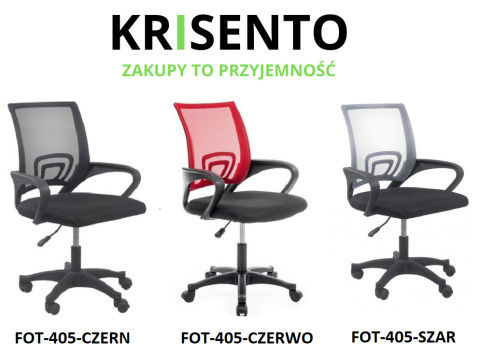 Dostępne opcje kolorystyczne fotela dziecięcego FOT-405.