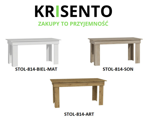 Dostępne warianty kolorystyczne stołów do jadalni: Stół STOL-814.