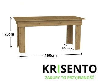 Stół jadalniany dąb artisan STOL-814-ART