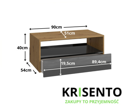 Wymiary stolika STOL-813-ART-CZERN-POL.