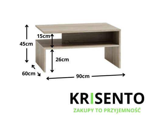 Wymiar stolika STOL-812-SON kawowego.